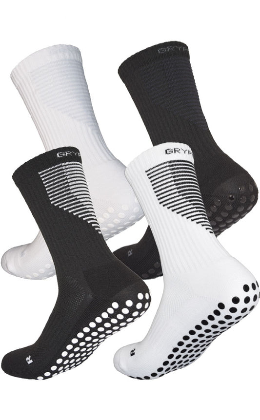 4 Pair Bundle Midcalf Length Premium Football Grip Socks